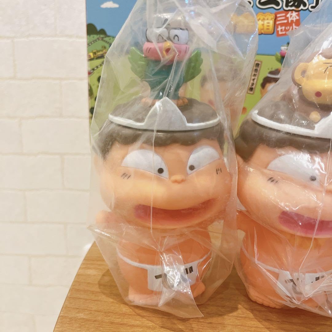 Amazon.co.jp: 桃太郎電鉄の縁起物 しあわせ三像 ソフビ貯金箱